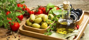 Mediterranean diet, olive oil, health fats, olives, tomatoes, vegetables, heart health