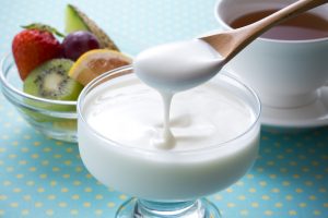 yogurt, probiotics, fermented, gut health, fruit, fiber